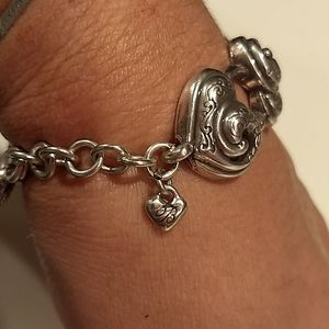 🔥FINALPRICE🔥BRIGHTON hearts silver Bracelet ❤️